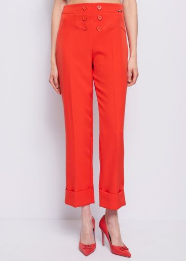 Women's pants with a mid-rise waist DENNY ROSE (SKU) 311ND25012
