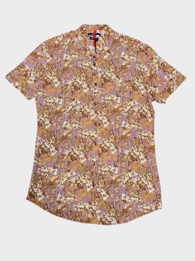 Мъжка флорална риза с къси ръкави - стил и комфорт GAUDI (SKU) 211GU45016