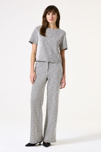 Women's jacquard trousers with striped pattern GARCIA (SKU) I50318