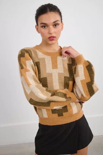 Women's graphic sweater - elegance and style MOLLY BRACKEN (SKU) LAL608DN