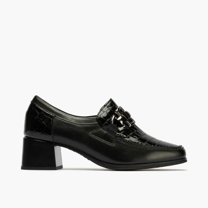 Black elegant high-heeled shoes PITILLOS (SKU)10822