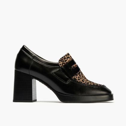 Elegant animal print heeled shoes PITILLOS (SKU)10864