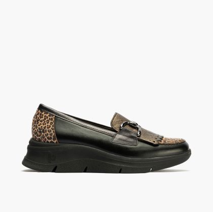 Black women's shoes with animal print - Everyday style!PITILLOS (SKU)10753