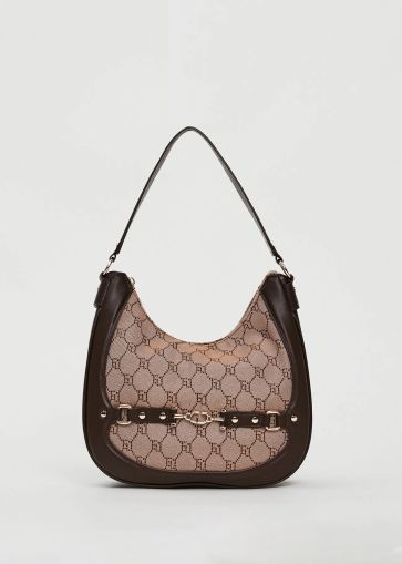 Women's jacquard bag - style in brown GAUDI (SKU) 12501