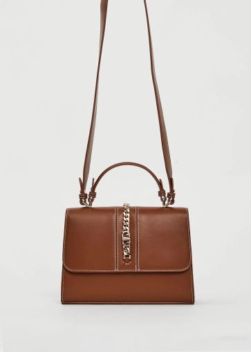 Beige Crossbody Bag with Chain - Elegance and Style GAUDI (SKU) 12332