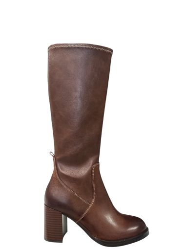Brown leather boots - elegance and comfort for every day! REGARDE LE CIEL(SKU)MATILDE04.
