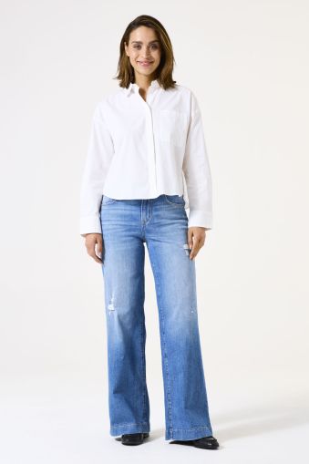 Дамски Vintage дънки с кръпки - стил и комфорт GARCIA (SKU) 249/32-7071
