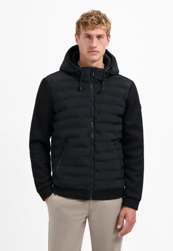Black men's jacket with hood - style and comfort NO EXCESS (SKU) 29630819SN