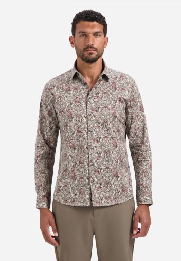 Stylish men's shirt with floral print - elegance and comfort NO EXCESS (SKU) 29430825