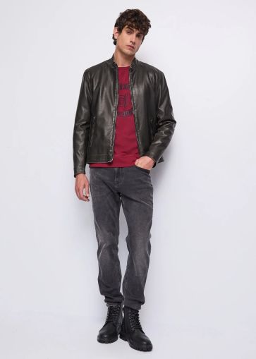 Men's slim-fit jeans graphite: elegant comfort GAUDI (SKU) 521GU26013