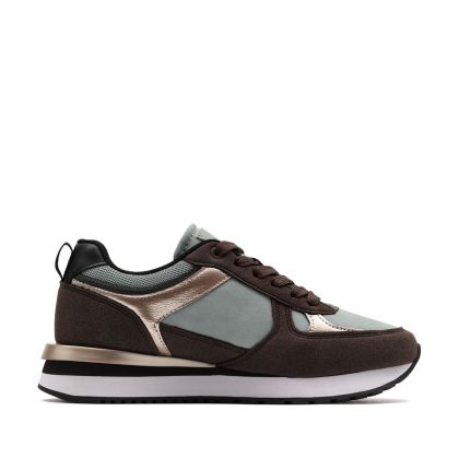 Women's Sneakers - Sporty-Elegant with brown accents GAP (SKU) 0042
