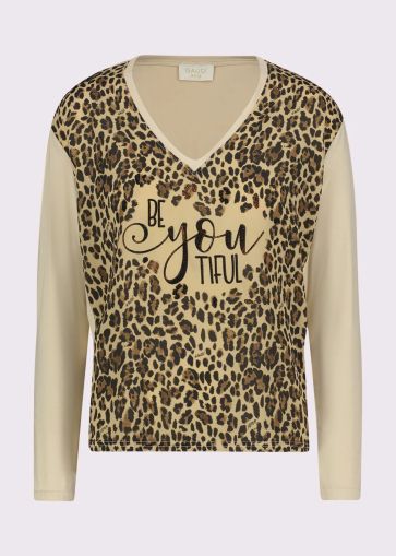 Leopard blouse with V-neck - style and elegance! GAUDI (SKU)521BD64032