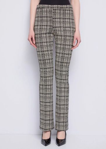 Women's plaid pants - loose fit, stylish comfort! GAUDI (SKU)521FD24004