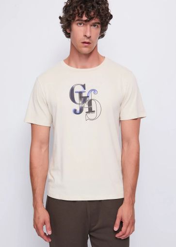 Men's cotton T-shirt with logo - style and comfort GAUDI (SKU) 521GU64020