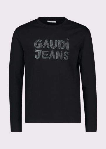 Men's Cotton Blouse with Logo and Long Sleeves GAUDI (SKU) 521GU64025