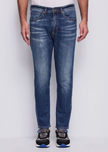 Blue men's jeans - Sporty-elegant style GAUDI (SKU) 521GU26011