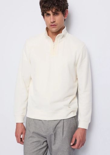 Men's cotton sweater with high collar and zipper GAUDI (SKU) 521GU53056