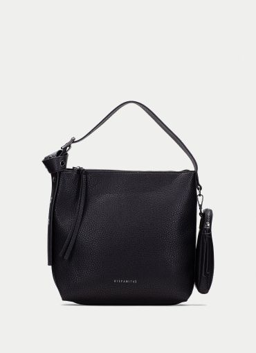 Черна хобо чанта: Голяма и стилна за всеки ден HISPANITAS (SKU)254145