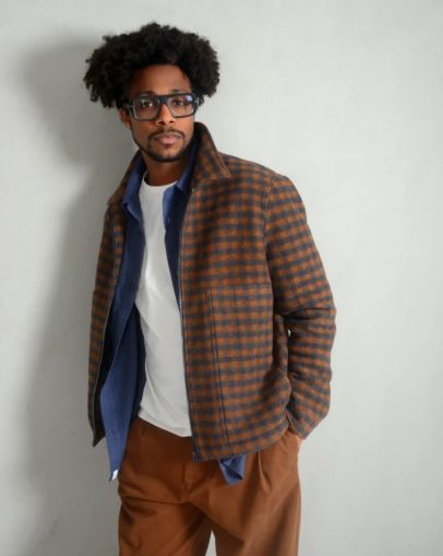 Мъжко вълнено яке каре - стил и топлина ALTANTENSIONE (SKU) 7717