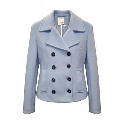 Дамско вталено палто в светло син цвят  LE ORTE DEL SOLE (SKU)3180