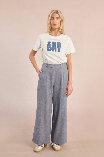 Elegant woolen trousers with a high waist for every day MOLLY BRACKEN (SKU) T1900DH