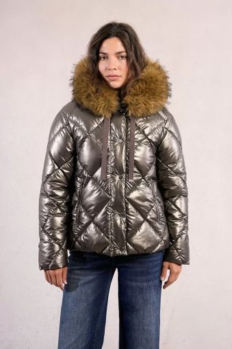 Women's down padded jacket with hood MOLLY BRACKEN (SKU) OR173DH