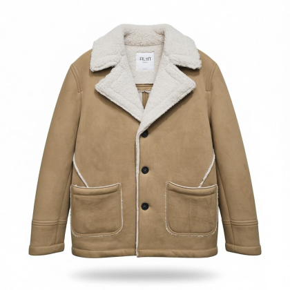 Елегантно мъжко палто с V-образно деколте и копчета  ALTATENSIONE (SKU) 4146