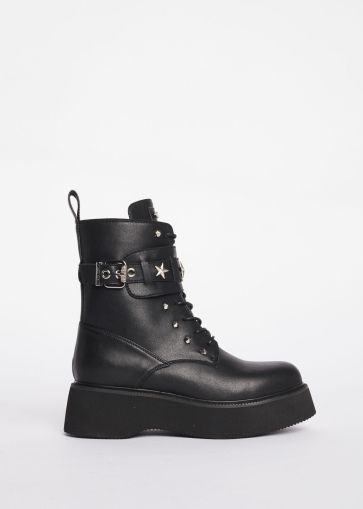 Черни дамски боти над глезена с цип - стил и удобство GAUDI (SKU) V1461970