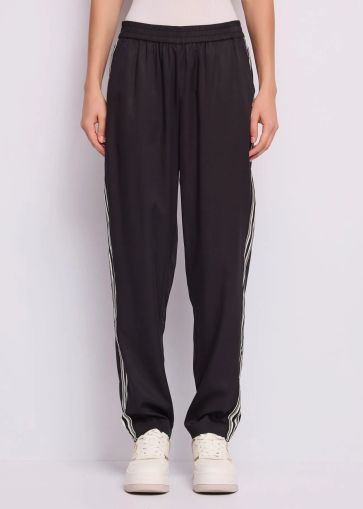 Дамски черни спортни панталони с райета - спортна шик визия GAUDI (SKU) 611BD25005