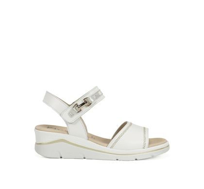 White women's platform sandals - summer style and comfort! FLUCHOS (SKU)2427