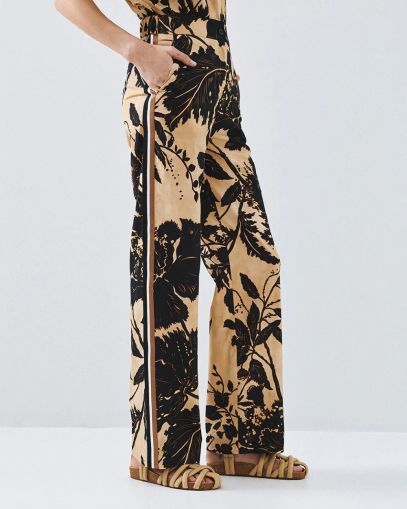Floral women's high-waisted pants - comfort and style ACCESS FASHION (SKU) 5098