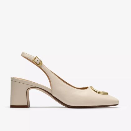 Beige heeled sandals - elegant and comfortable! CLARKS (SKU)26186488
