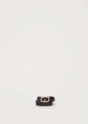 Stylish women's belt in black GAUDI (SKU) 12855