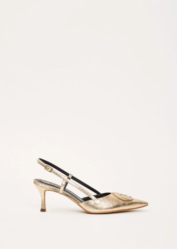 Gold pointed-toe heeled sandals GAUDI (SKU) V6365202