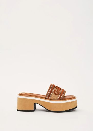 Кафяви дамски чехли на платформа - елегантно удобство GAUDI (SKU) V6365090