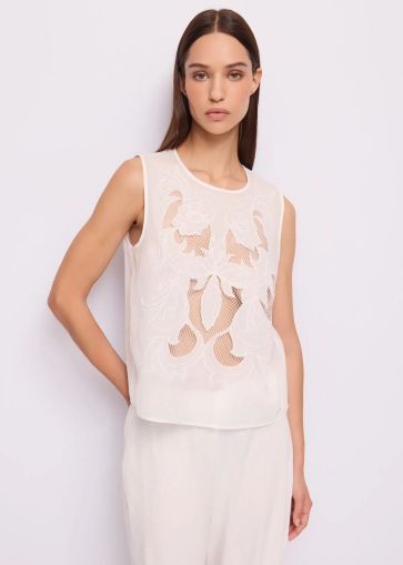 Флорален памучен топ с маниста - елегантен комфорт GAUDI (SKU) 611FD45035