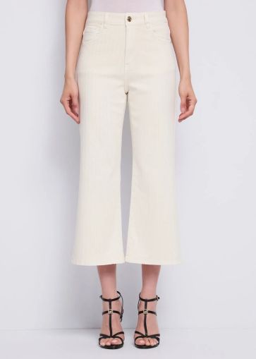 Бели еластични дънки с висока талия - перфектен комфорт GAUDI (SKU) 611BD25018