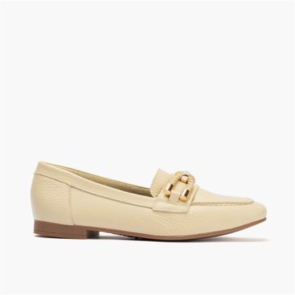 Beige women's low-heeled loafers - elegant and comfortable!PITILLOS (SKU)11140