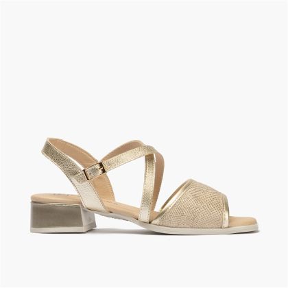 Golden heeled sandals - Elegant and comfortable!PITILLOS (SKU)11203