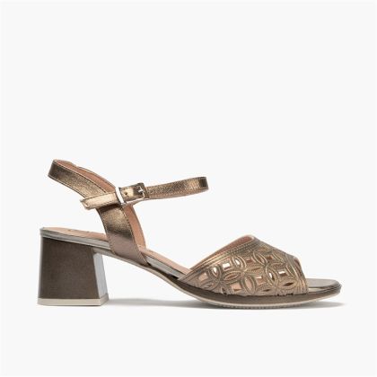 Golden heeled sandals - elegant and comfortable!PITILLOS (SKU)11216
