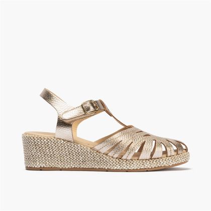 Golden platforms: Summer style and comfort!PITILLOS (SKU)11301