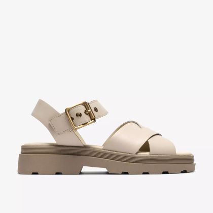 Cream Women's Sandals - Everyday Comfort!CLARKS (SKU)26186092