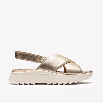 Golden women's sandals - elegant comfort for every day!!! CLARKS (SKU)26185882