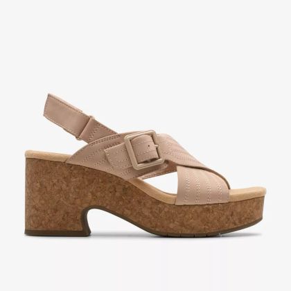 Beige heeled sandals - elegance and comfort!CLARKS (SKU)26181795