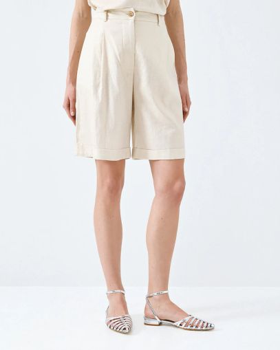 Stylish women's trousers with a golden hue - elegant style ACCESS FASHION (SKU) 5104