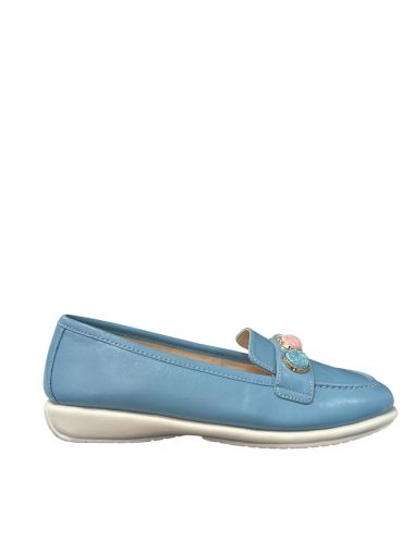 Дамски ежедневни обувки от естествена кожа в морско синьо за стил и комфорт.RELAX ANATOMIC (SKU)1724