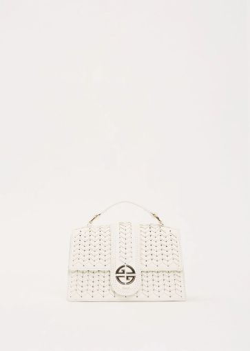 Ladies' handbag with top handle and magnetic button - elegant style GAUDI (SKU) 12862