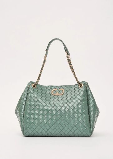 Women's knitted green eco-leather bag - Style and comfort every day GAUDI (SKU) 12850