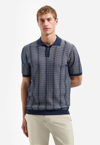 Men's cotton polo shirt with short sleeves, fine knit, for excellent comfort NO EXCESS (SKU) 31240257