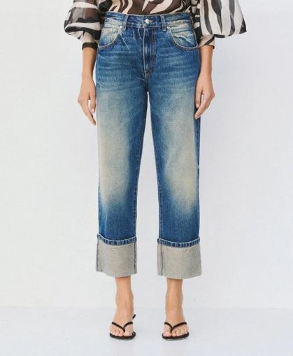 Women's straight leg jeans, high waist - Classic and comfortable ACCESS FASHION (SKU)64-5303